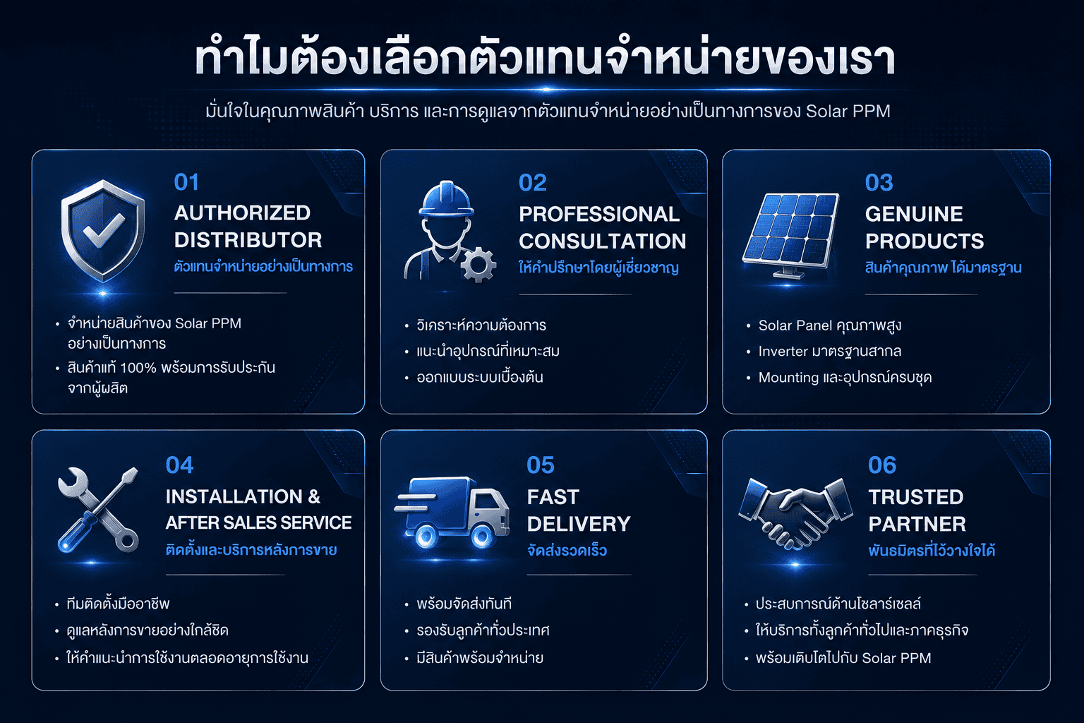 ทำไมต้องเลือกตัวแทนของเรา